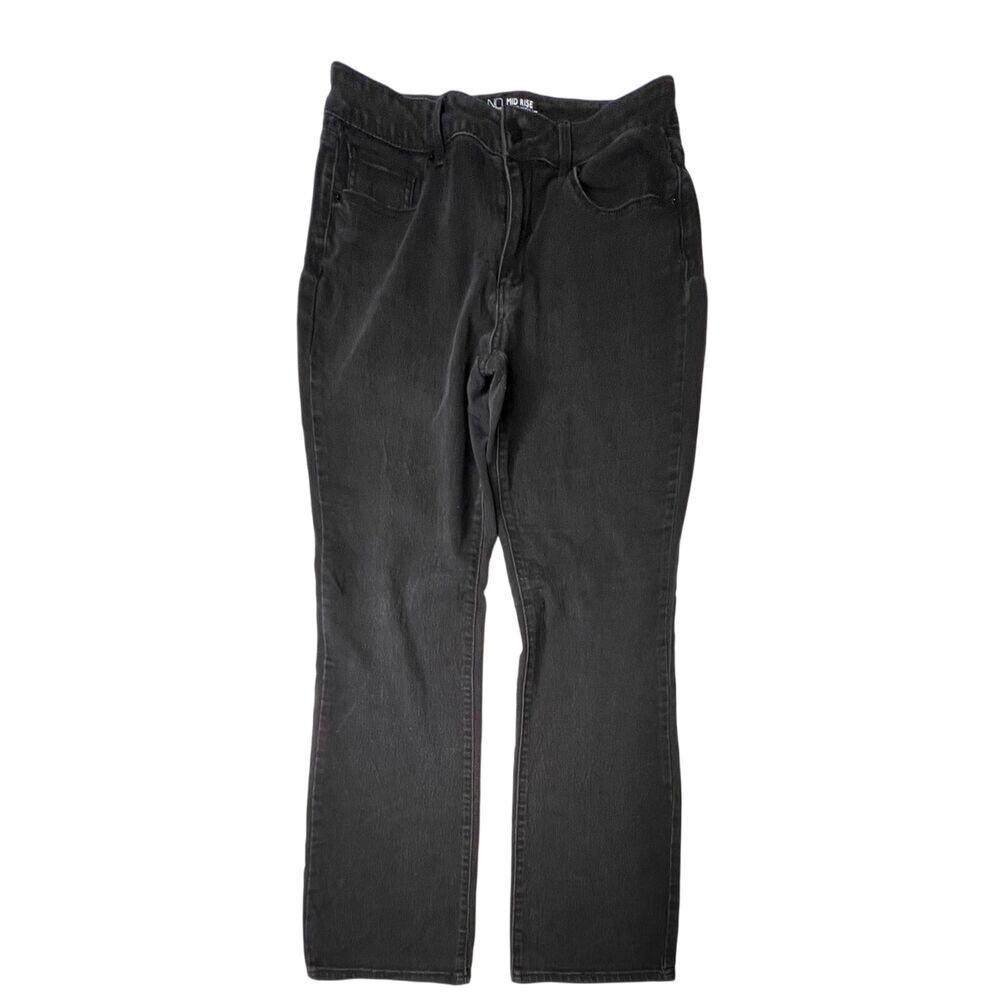 No Boundaries Juniors Mid Rise Bootcut Dark‎ Wash Black Stretch Jeans 15 Casual